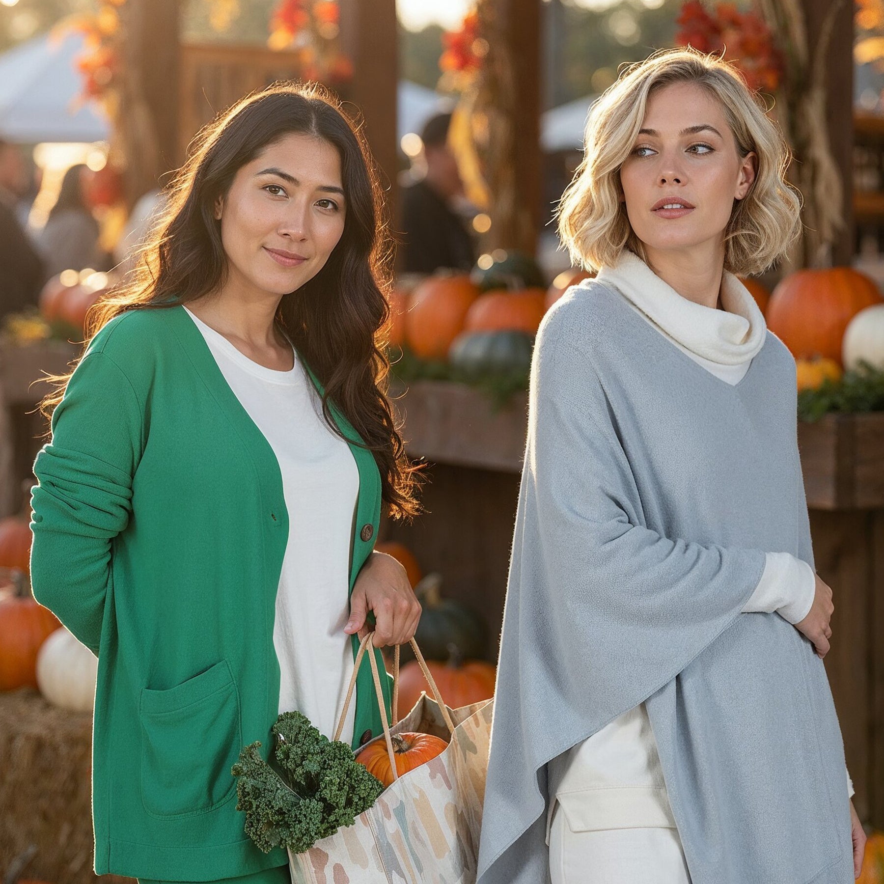 Models wearing La Cera Comfortwear collection clothing