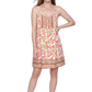La Cera Floral Spaghetti Strap Chemise - La Cera