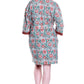 Printed Short Cotton Robe - La Cera