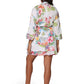 Printed Short Cotton Robe - La Cera
