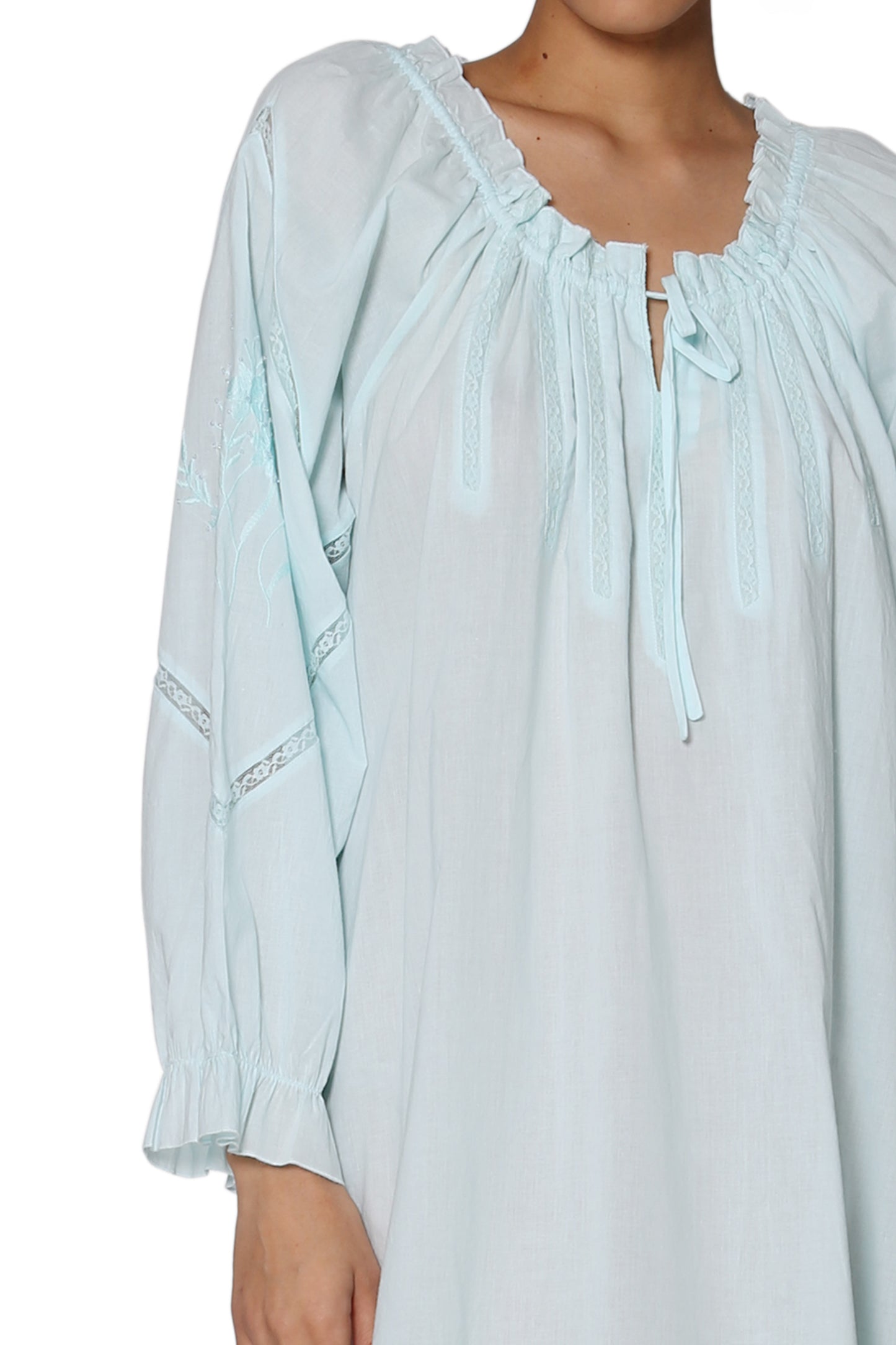 La Cera Soft Cotton Poet Shirt - La Cera