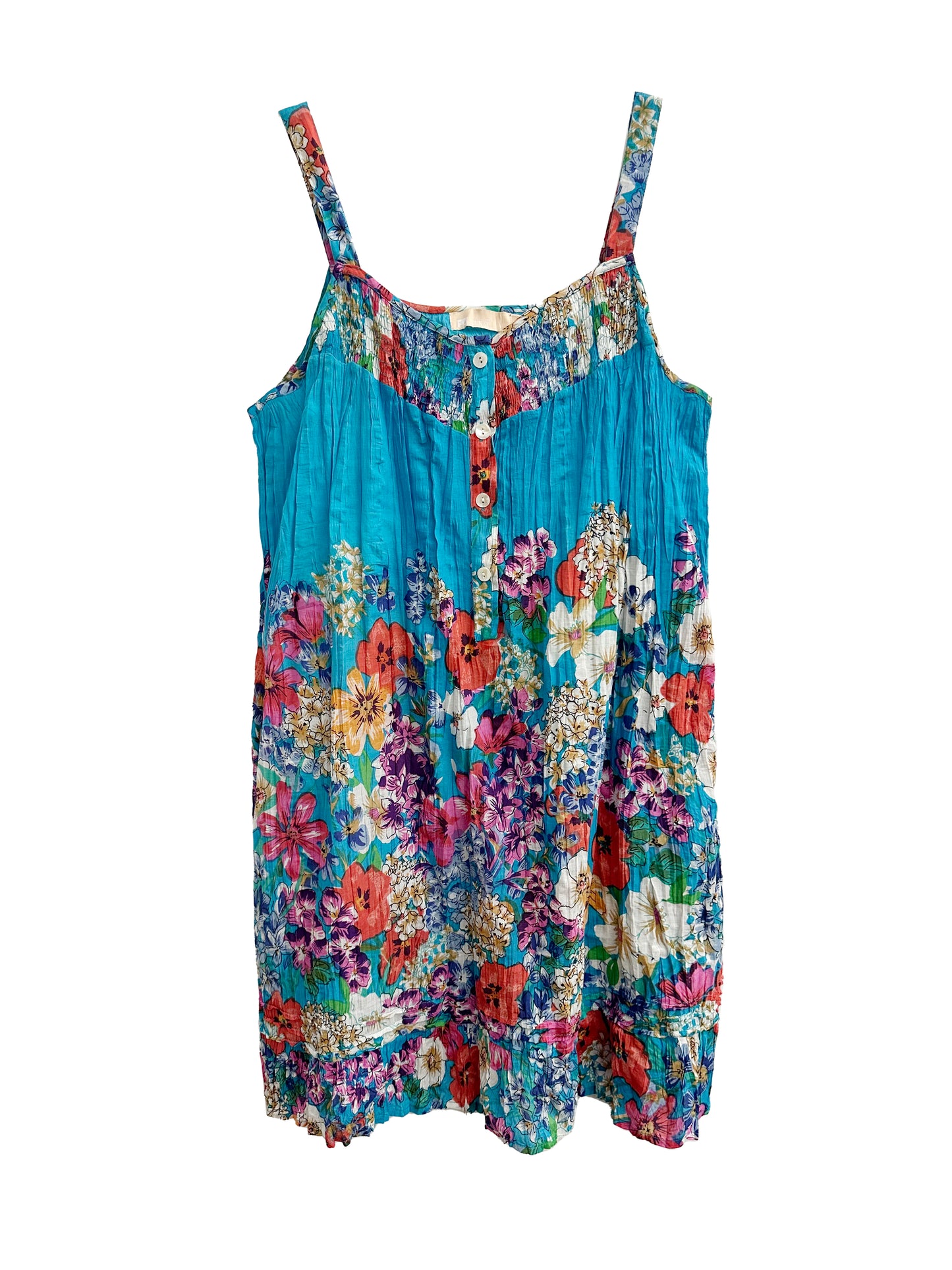 Wildflower Border Cotton Chemise - La Cera