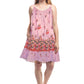 La Cera Floral Border Print Chemise - La Cera