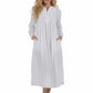 100% Cotton Long Sleeve Gown - La Cera