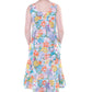 Vibrant Print Sweetheart Neck Gown with Pockets