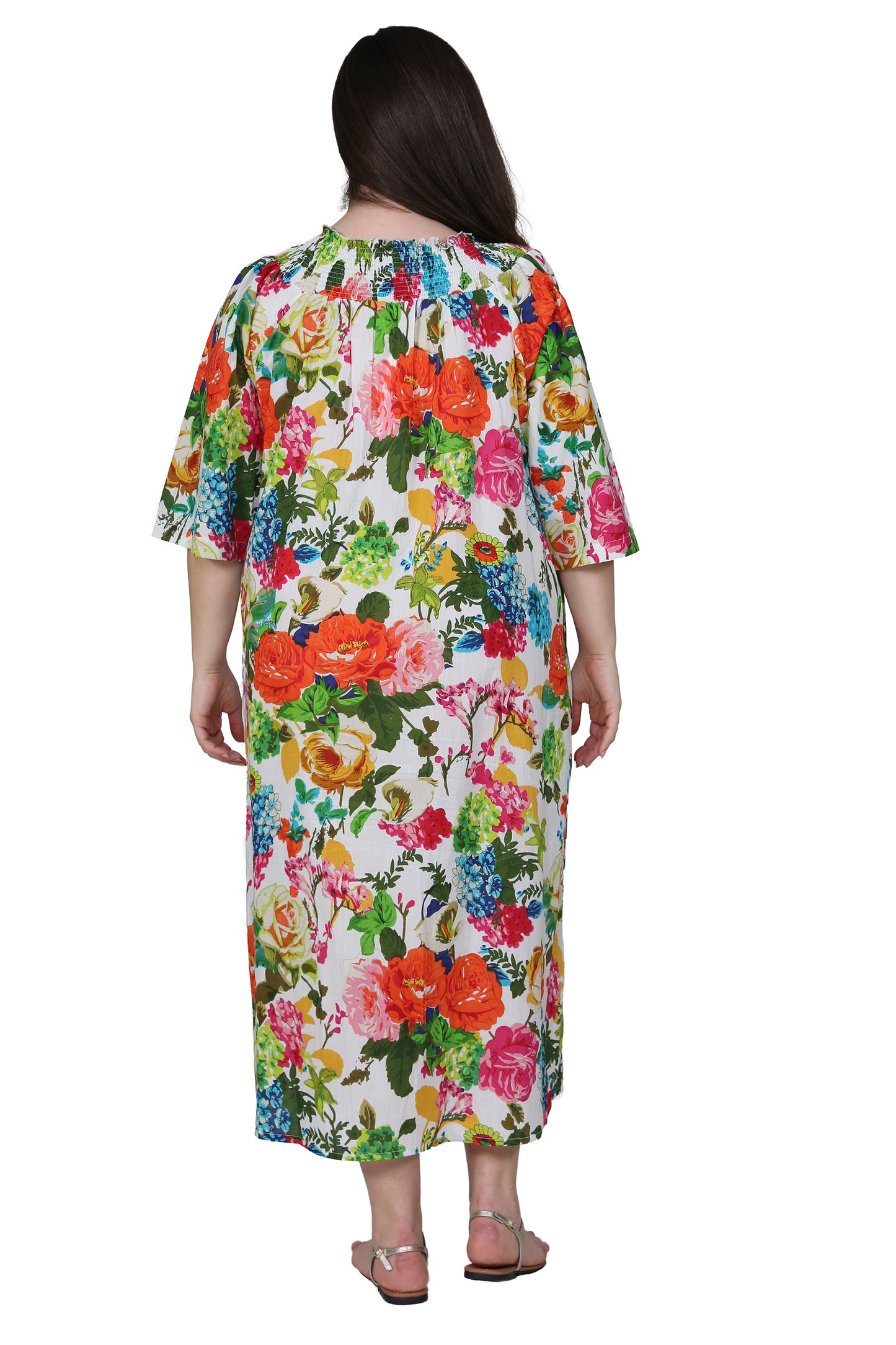 La Cera Plus Size Blooming Garden Gown - La Cera