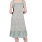 La Cera Vintage Print Pleat Front Gown - La Cera