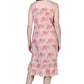 La Cera Vintage Print Pleat Front Gown - La Cera