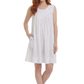 100% Cotton White Embroidered Chemise - La Cera