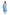Plus size 100% Cotton Lace Trim Flounce Gown Blue Toile Print - La Cera