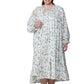 La Cera Rose Vine 100% Cotton Robe - La Cera