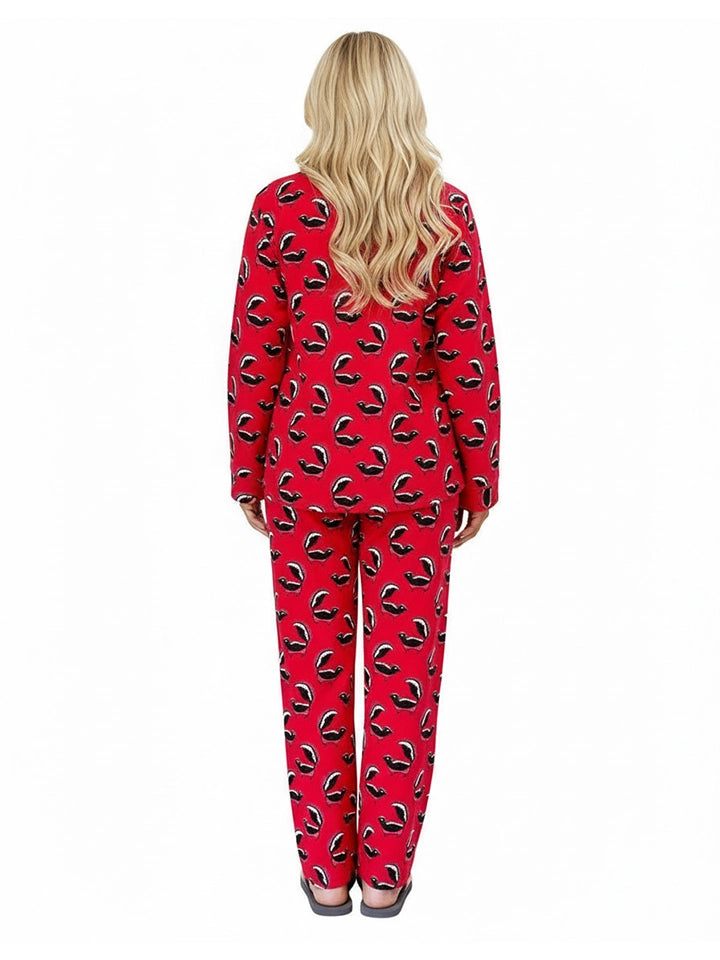 Whimsical Skunk Flannel Pajamas Set - La Cera
