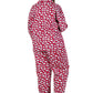 Flannel Sheep Print Plus Size Pajama Set - La Cera