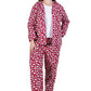 Flannel Sheep Print Plus Size Pajama Set - La Cera