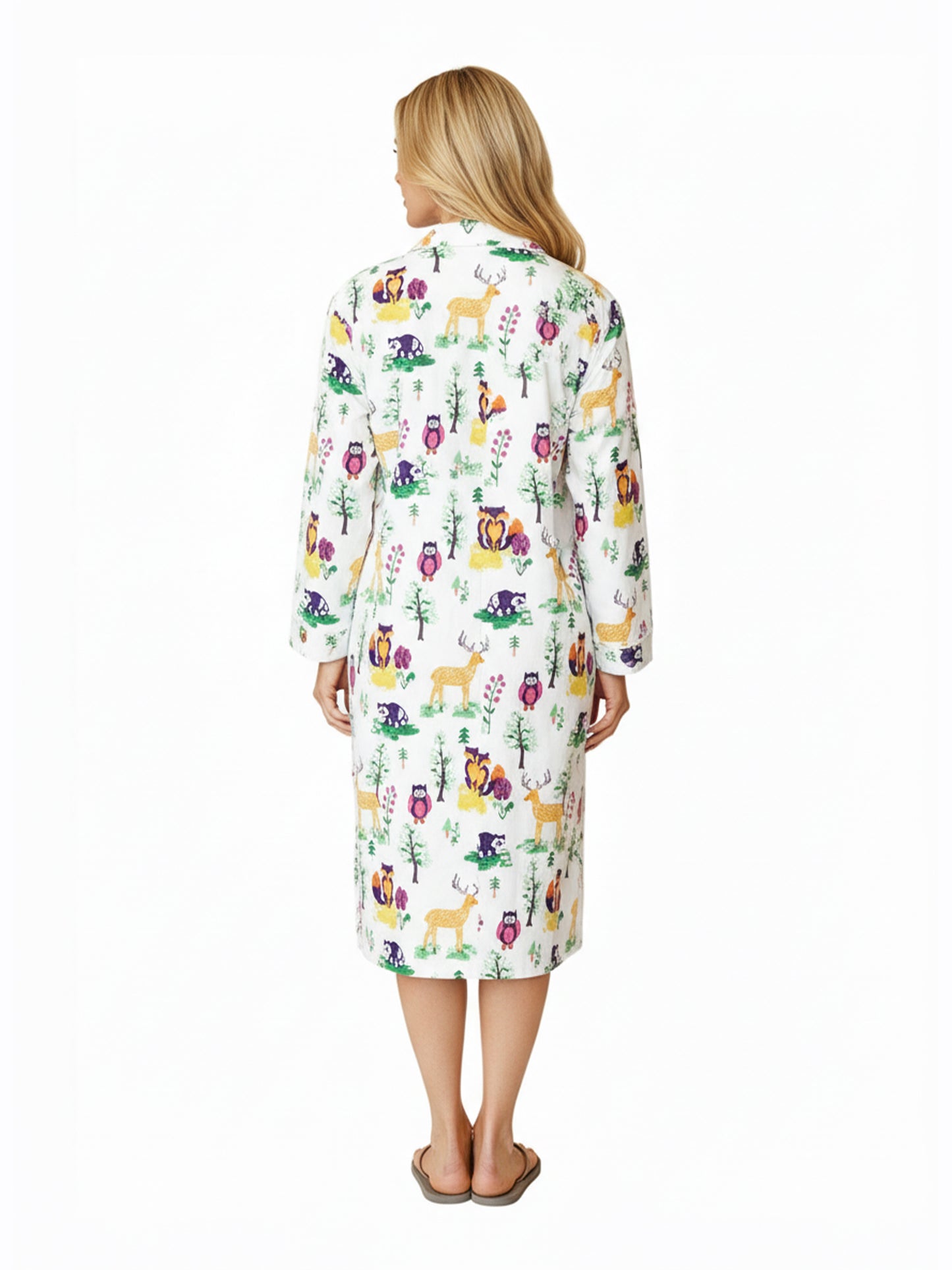 Forest Animals Flannel Night Shirt - La Cera