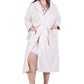 Plus Rose Print Sheered Minky Wrap Robe