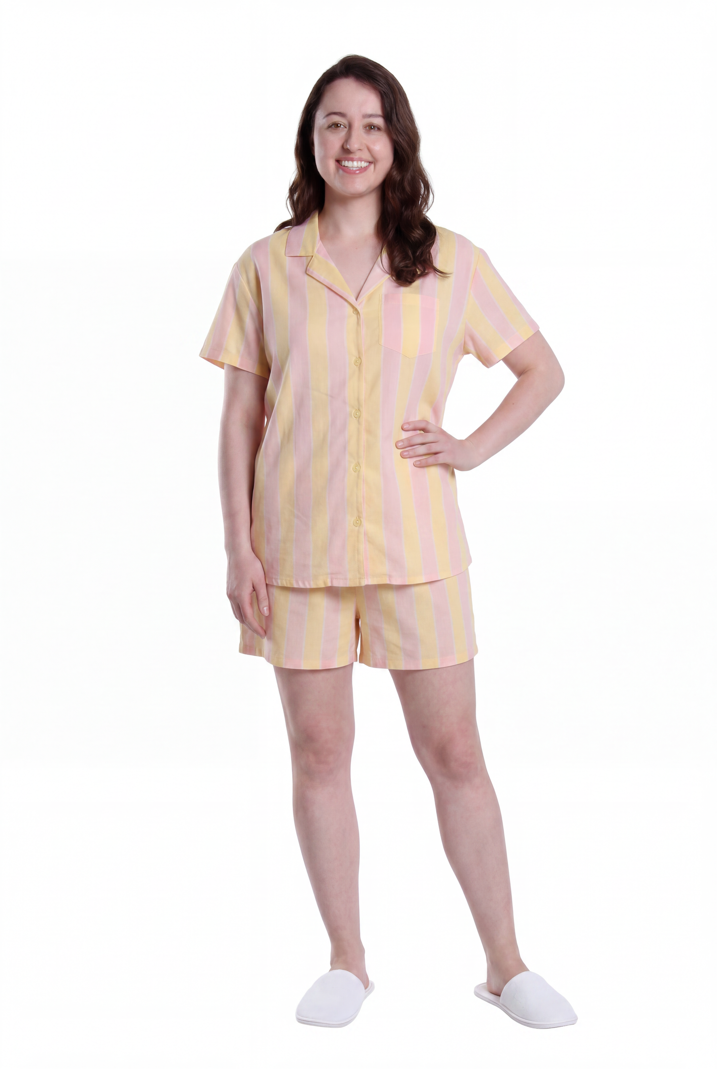 La Cera Stripe Printed Cotton PJs in a Bag - La Cera