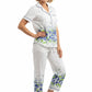 La Cera Forget Me Not Print PJ - La Cera