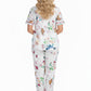 La Cera Plus Size Short Sleeve Garden Floral Pajamas