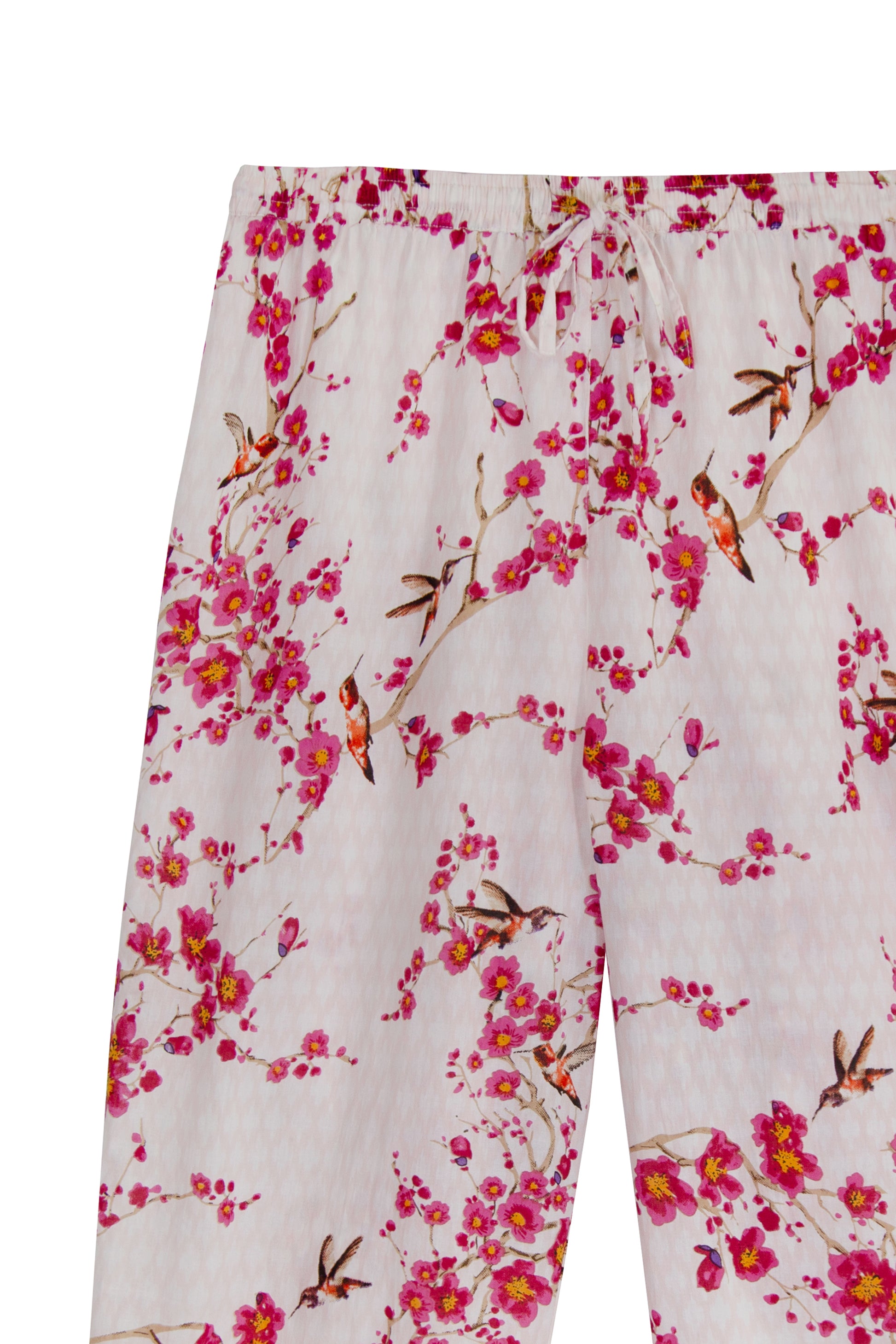 La Cera Cherry Blossom Cotton Pajama Set - La Cera