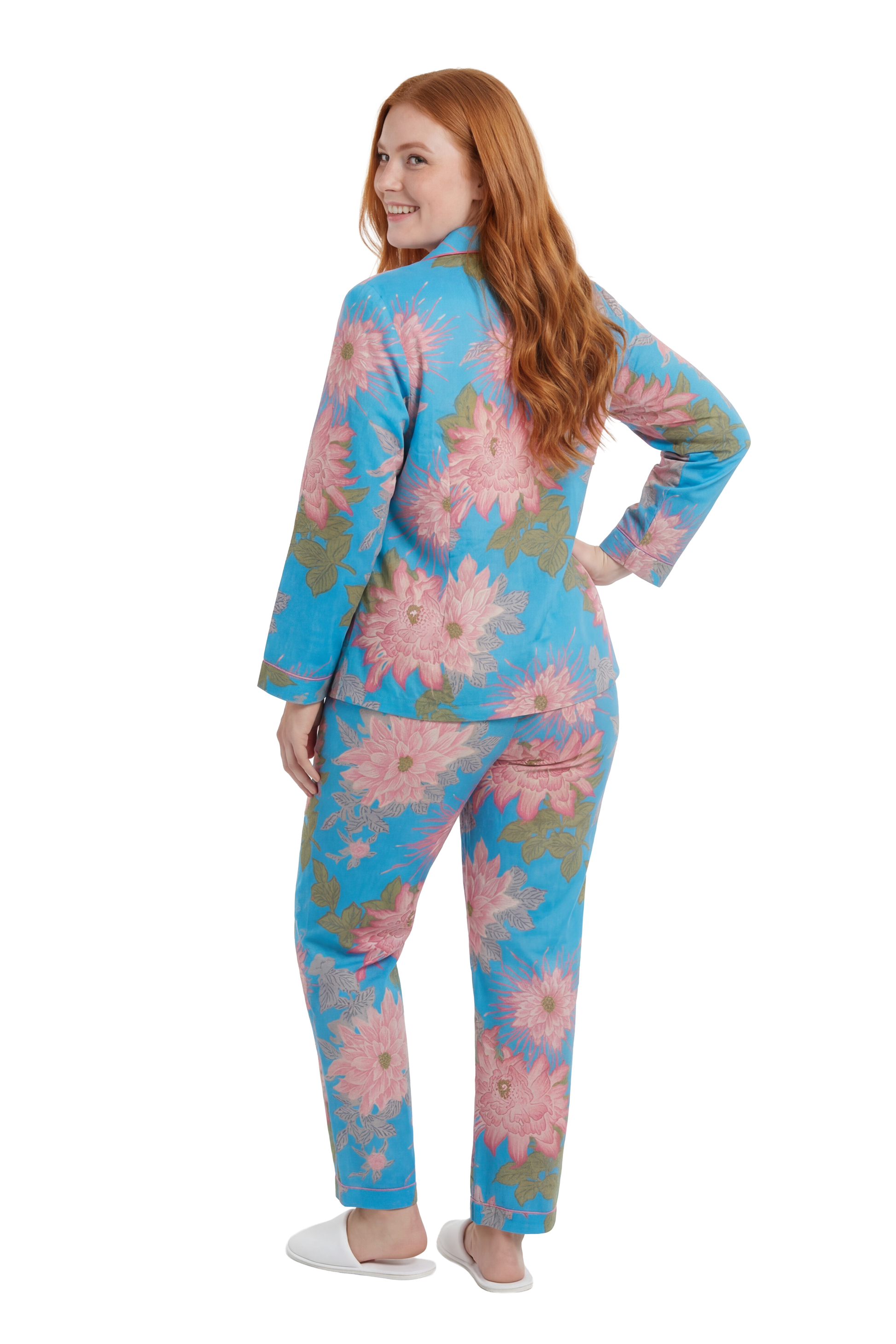 La Cera Cotton Lotus Pajama Set - Plus Size - La Cera