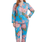 La Cera Cotton Lotus Pajama Set - Plus Size - La Cera