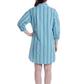 La Cera Oversized Stripe Print Night Shirt - La Cera