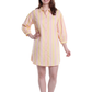 La Cera Oversized Stripe Print Night Shirt - La Cera