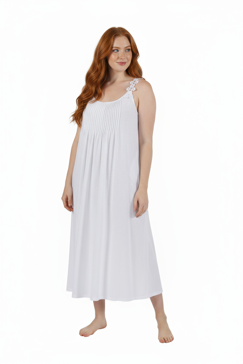 Plus Size Daisy Chain 100% Cotton Knit Gown