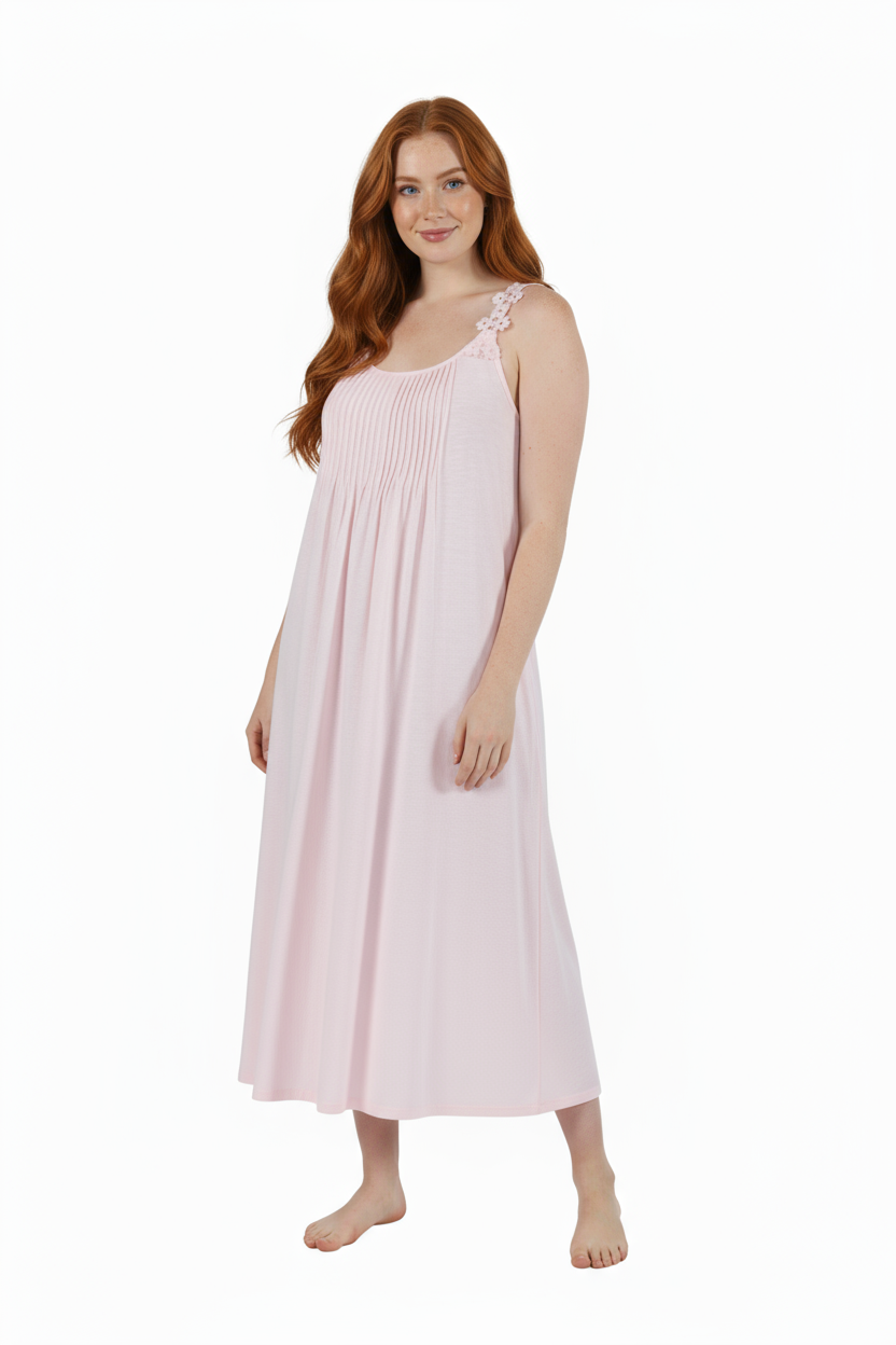 Plus Size Daisy Chain 100% Cotton Knit Gown