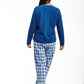 La Cera Plaid Pajama Set - La Cera