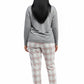 Plus Flannel Plaid and Cotton Knit PJ - La Cera