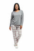 Plus Flannel Plaid and Cotton Knit PJ - La Cera