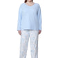 Plus Size Flannel Print Pajama Set