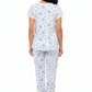 Cotton Knit Butterfly Toile Capri PJ