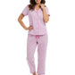 La Cera Pin Stripe Cotton Knit Capri PJ - La Cera