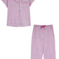 La Cera Plus Size Pin Stripe Cotton Knit Capri PJ - La Cera