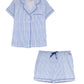 La Cera Pin Stripe Cotton Knit Boxer PJ - La Cera