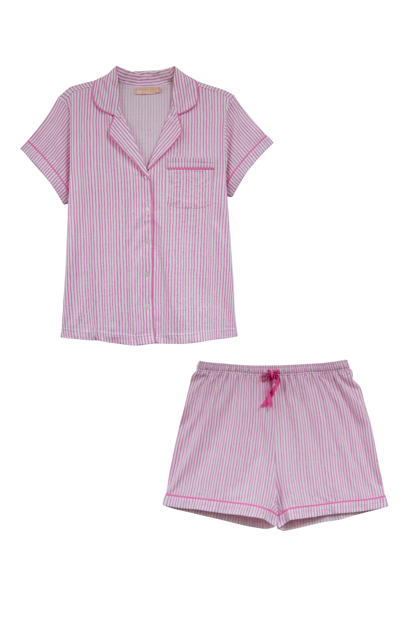 La Cera Plus Size Pin Stripe Cotton Knit Boxer PJ
