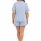La Cera Plus Size Pin Stripe Cotton Knit Boxer PJ