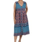 La Cera 100% Cotton Sleeveless Buttonfront Dress