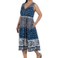 La Cera 100% Cotton Sleeveless Buttonfront Dress