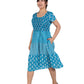 La Cera Cap Sleeve Short Smock Tier Dress