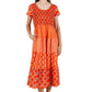 La Cera Cap Sleeve Smock Tier Dress - La Cera