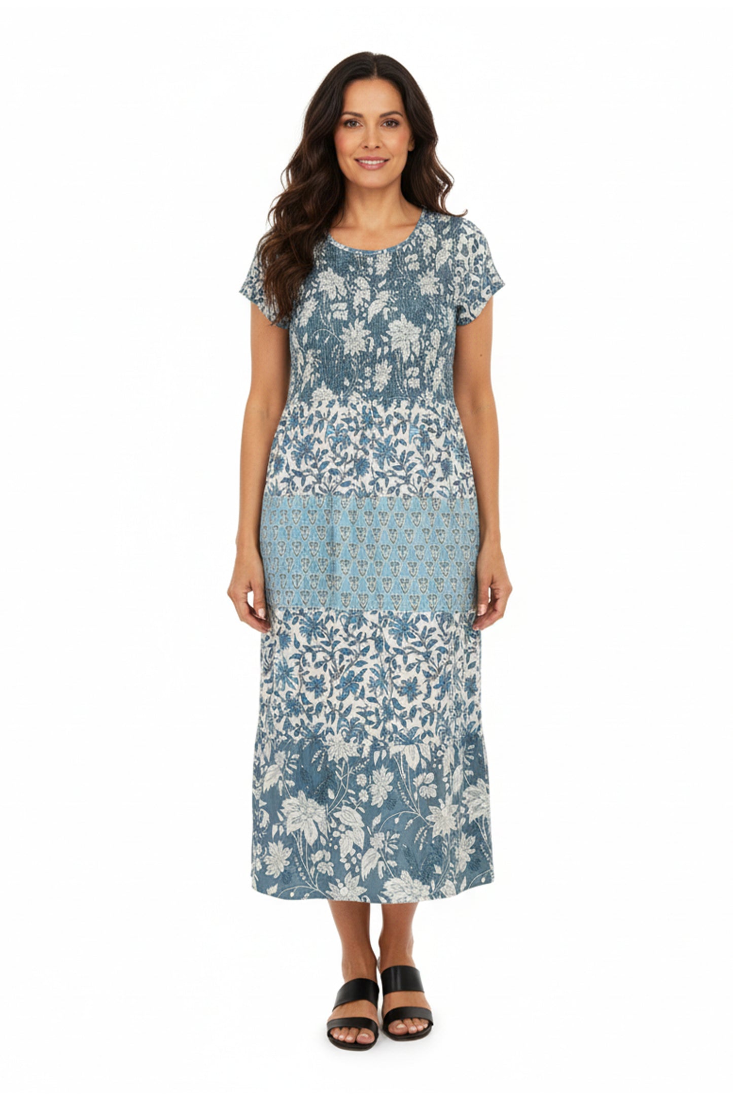 La Cera Cap Sleeve Smock Tier Dress - La Cera