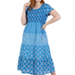 La Cera Cap Sleeve Smock Tier Dress - La Cera