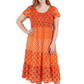 La Cera Cap Sleeve Smock Tier Dress - La Cera