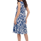 La Cera Floral Tiered Cap Sleeve Dress - La Cera