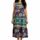 La Cera 100% Cotton Border Print Dress - La Cera
