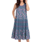 La Cera 100% Cotton Border Print Dress - La Cera